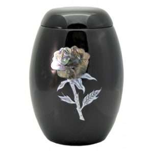 Always and Forever Memorial Products: Black Rose Fibreglass Urn