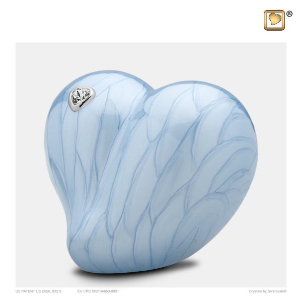 Always and Forever Memorial Products: Love Heart Blue Urn