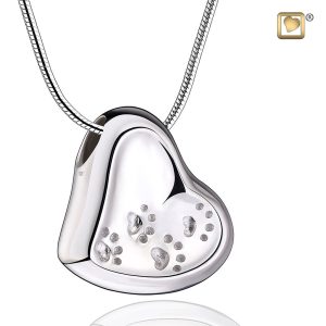 Always and Forever Memorial Products: Leaning Heart Cremation Pendant