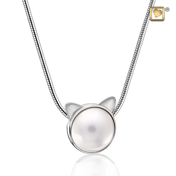 Always and Forever Memorial Products: Cat Pearl Cremation Pendant