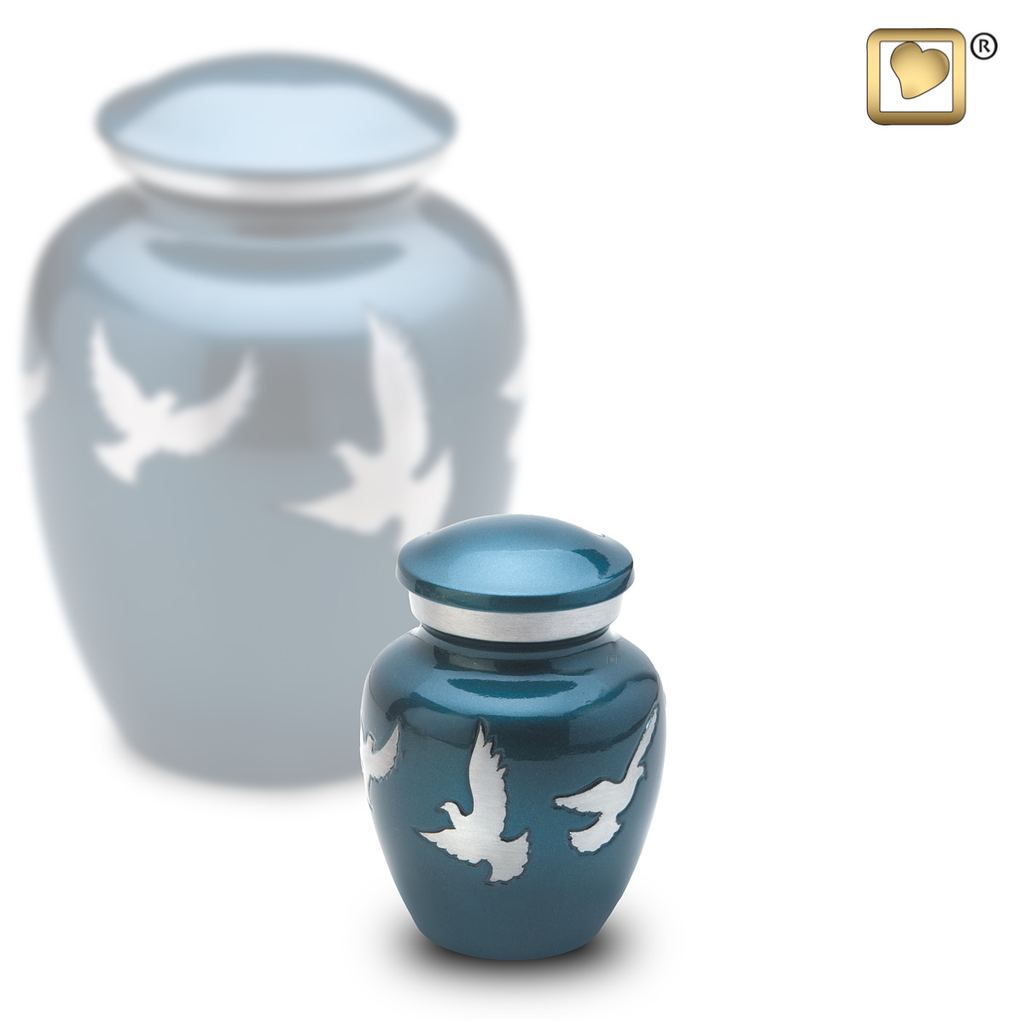 Always and Forever Memorial Products: Divine Flying Doves Keepsake Urn