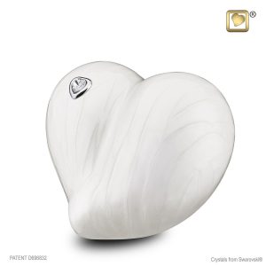 Always and Forever Memorial Products: Love Heart Urn Pearl