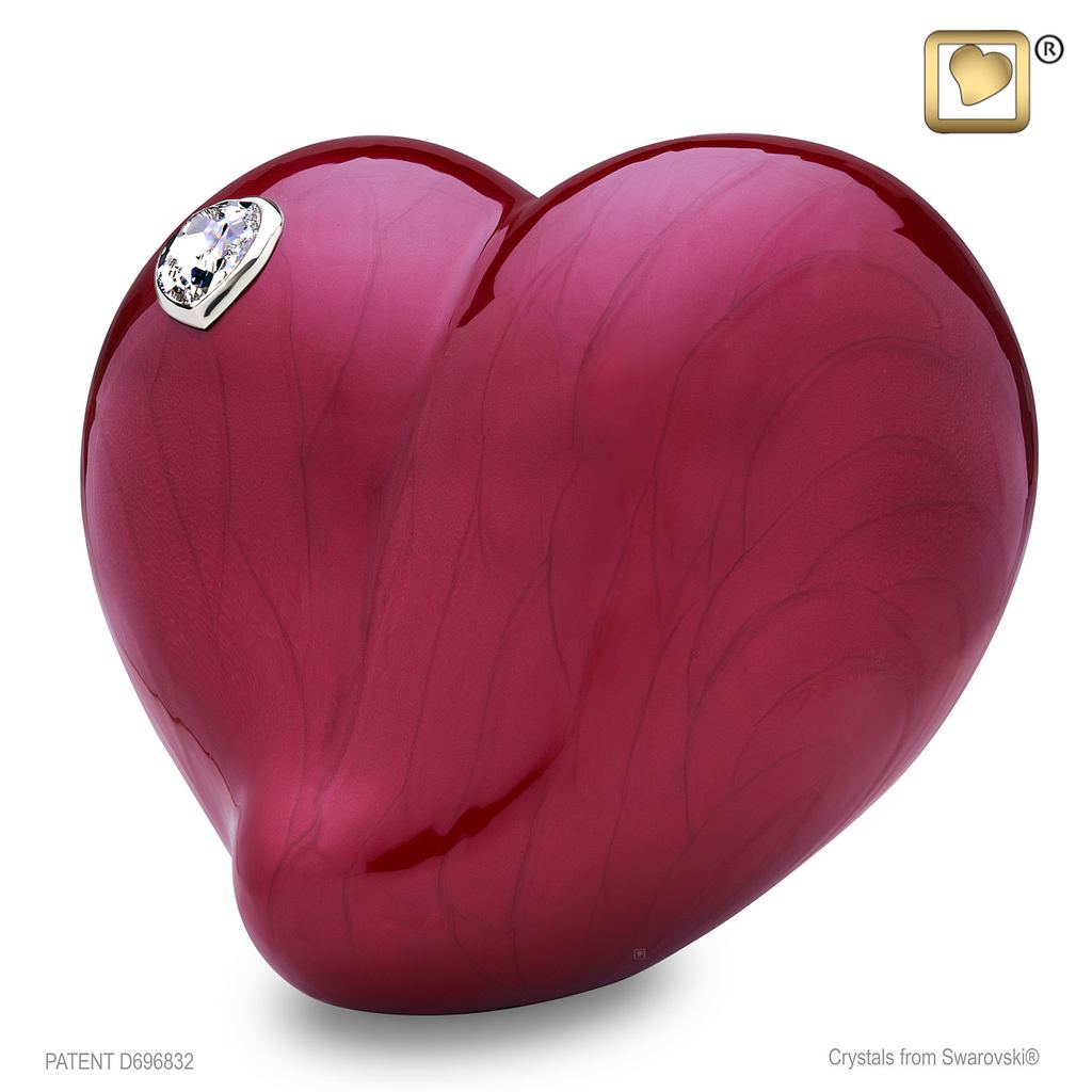 Always and Forever Memorial Products: Love Heart Urn Red