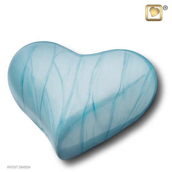 Always and Forever Memorial Products: Love Heart Keepsake Urn Blue