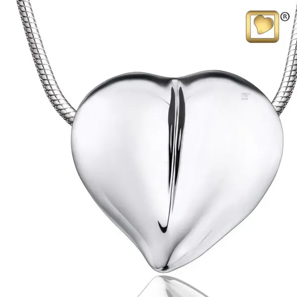 Always and Forever Memorial Products: Silver Love Heart Cremation Pendant