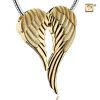 Golden wings cremation pendant
