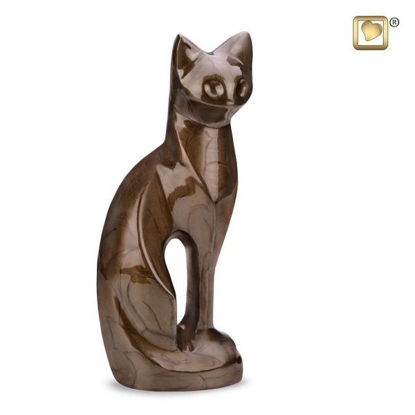 Always and Forever Memorial Products: Bronze Cat Urn