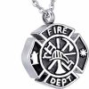 Always and Forever Memorial Products: Fire Fighter Urn Pendan