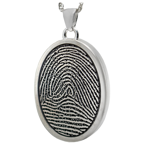 Fingerprint clearance urn necklace