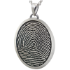 Always and Forever Memorial Products: Fingerprint Oval Memorial Pendants