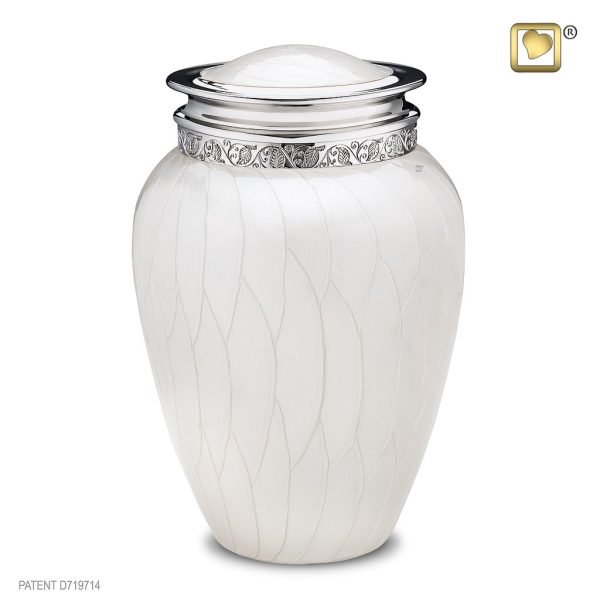 Always and Forever Memorial Products: Blessing Pearl Silver Urn