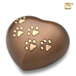Always and Forever Memorial Products: Bronze Heart Pet Urn