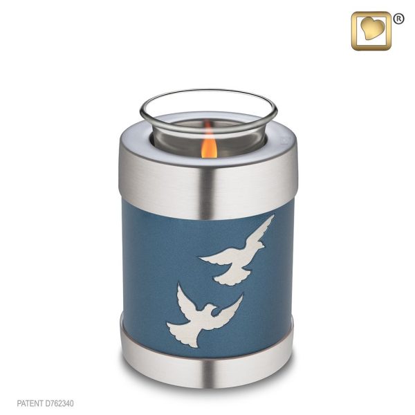 Always and Forever Memorial Products: Divine Flying Doves Tealight Urn