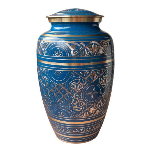 Blue-Radiance-Brass-Urn