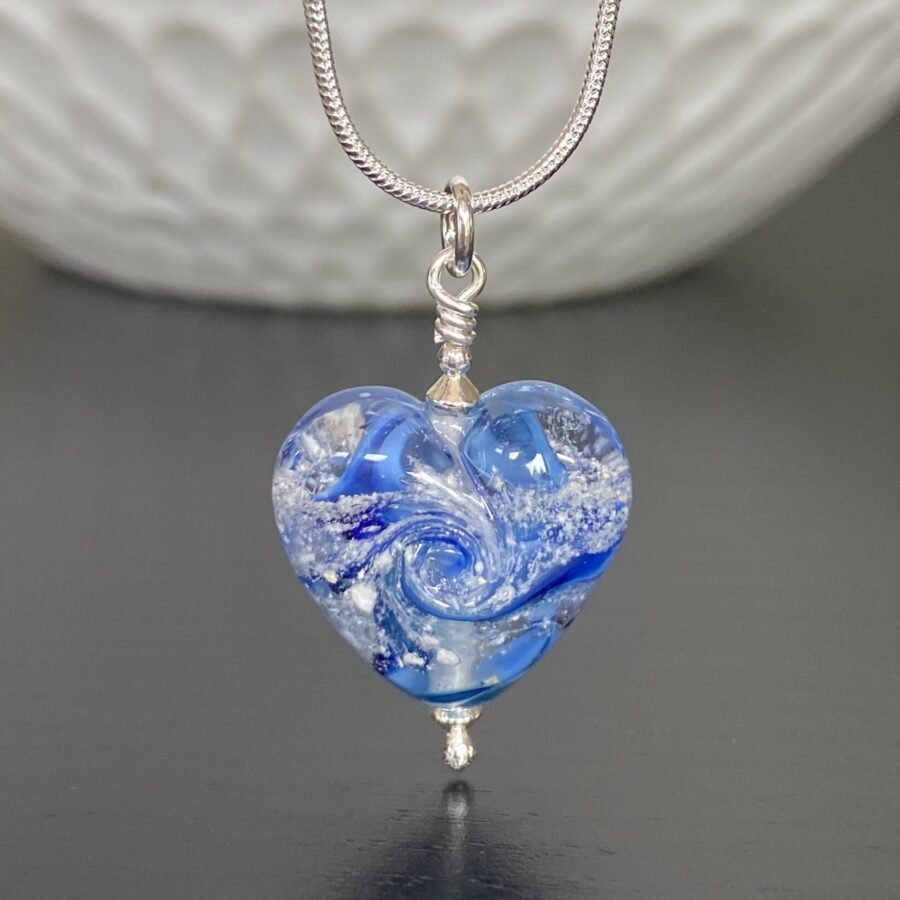 Blue Mini Glass Heart