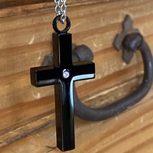 Always and Forever Memorial Products: Black Cross Pendant