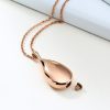 Always and Forever Memorial Products: Rose Gold Teardrop Cremation Necklace