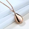 Always and Forever Memorial Products: Rose Gold Teardrop Cremation Necklace