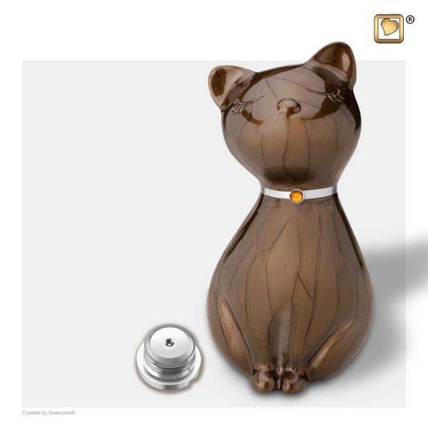 Always and Forever Memorial Products: Princess Cat Bronze Urn