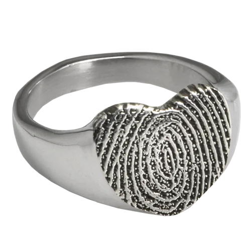 Always and Forever Memorial Products: Fingerprint Heart Ring