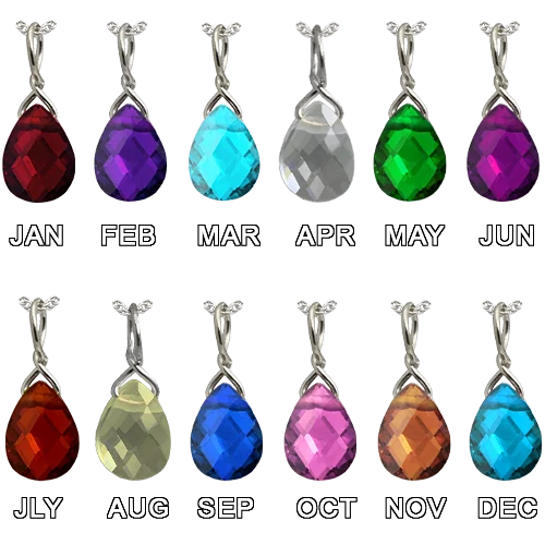 Birthstone Charms For Memorial Jewelry