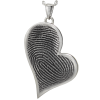 Teardrop Heart fingerprint pendant