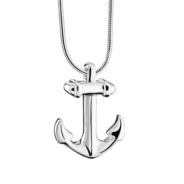 Anchor shaped cremation pendant with chain