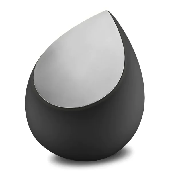 LoveUrns Black Drop Shape Full Sized Cremation Urn