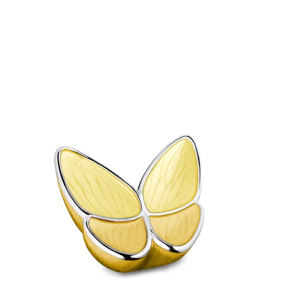 Wings Of Hope Yellow Butterfly Keepsake Cremation Urn For Ashes