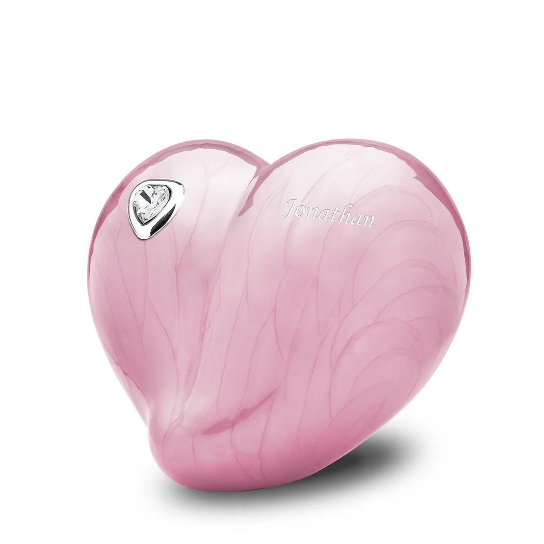 Pink Heart Shaped Medium Size Urn