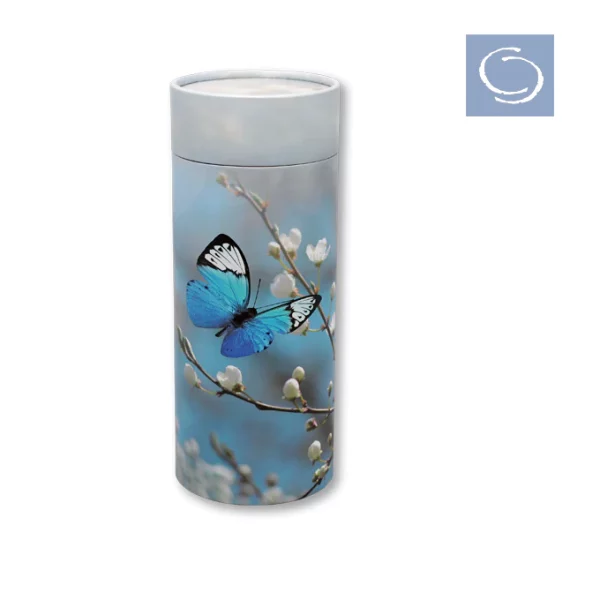 Butterfly Blossom Scattering Tube Urn For Ashes