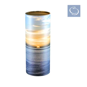 Ocean Sunset Scattering Tube Urn