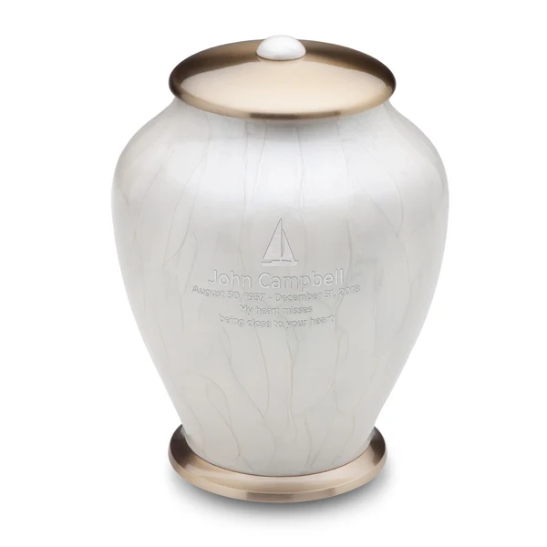 Simplicity Pearl Cremation Urn - Image 2