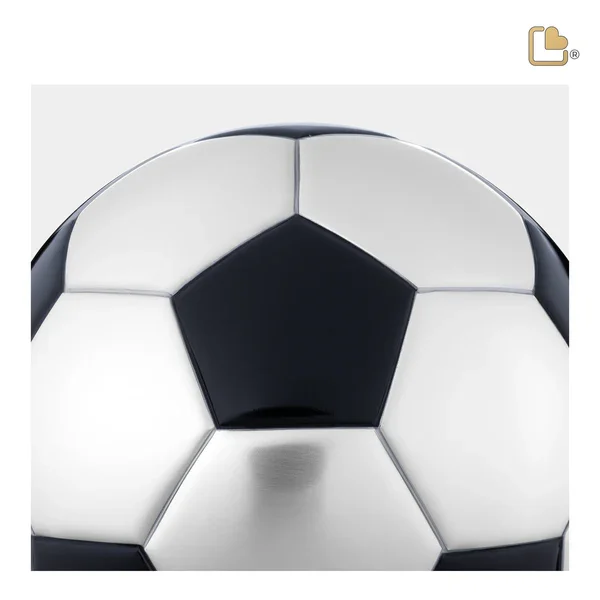 Soccer Ball Matte Black Urn - Image 3