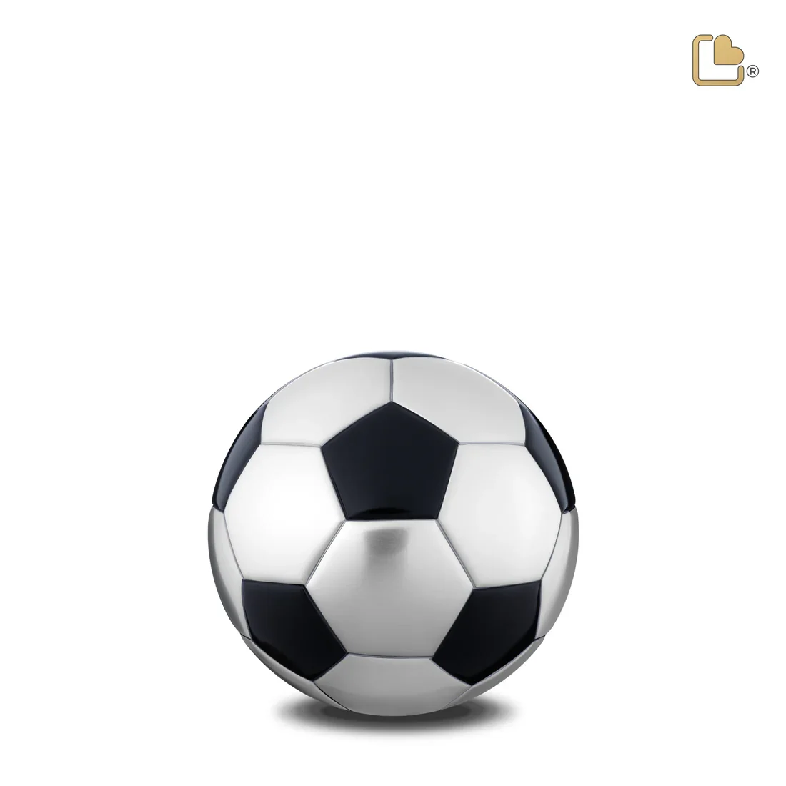 Soccer Ball Matte Black Keepsake Urn