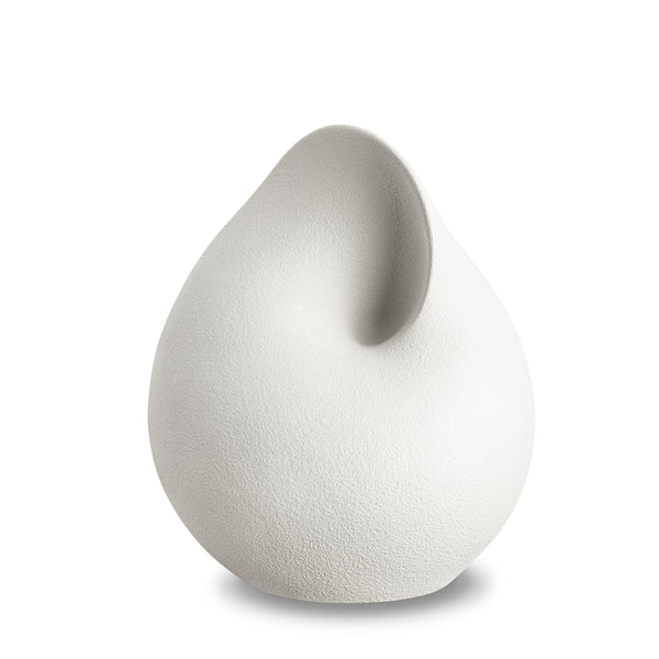 White porcelain cremation urn shell shaped